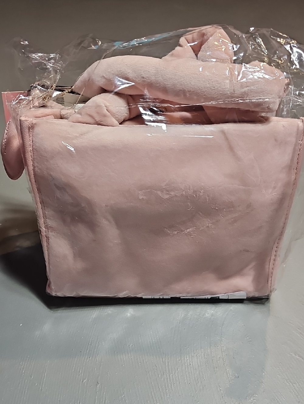 Juicy Couture Pink Mini Velour Logo Tote Crossbody Shoulder Hand Bag NWT - Picture 3 of 14